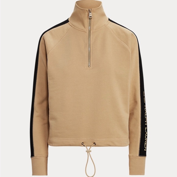 Ralph Lauren Jackets & Blazers - Ralph Lauren French Terry Quarter-Zip Pullover Sweatshirt Women Size Large